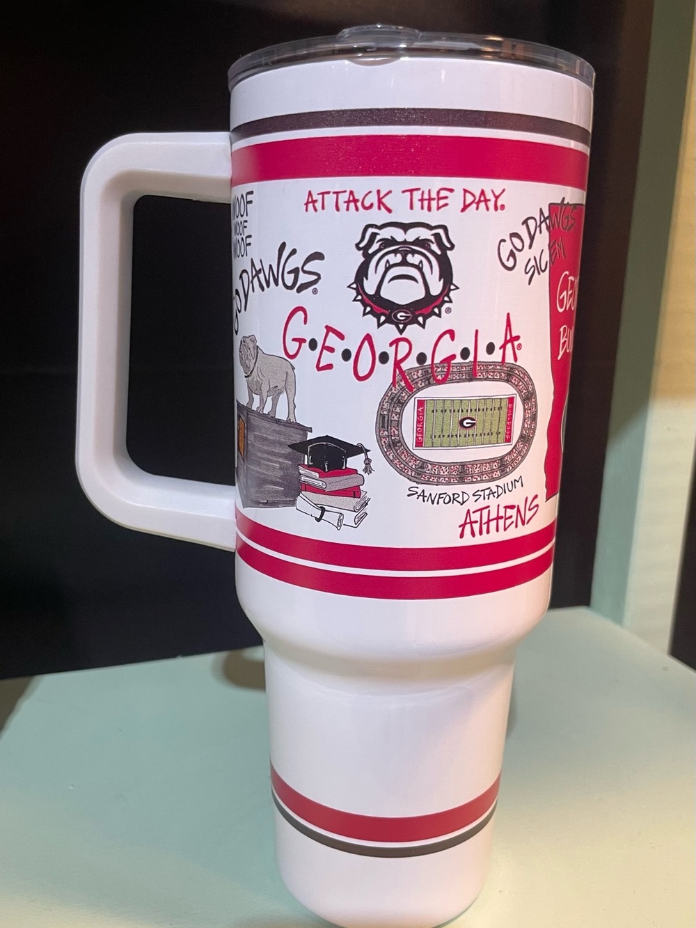Georgia Bulldogs 40 oz Tumbler with handle